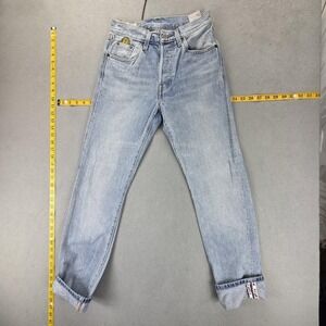 Levis x Super Mario Bros Jeans Womens Blue Selvedge 501 Button Fly Fits 24x29